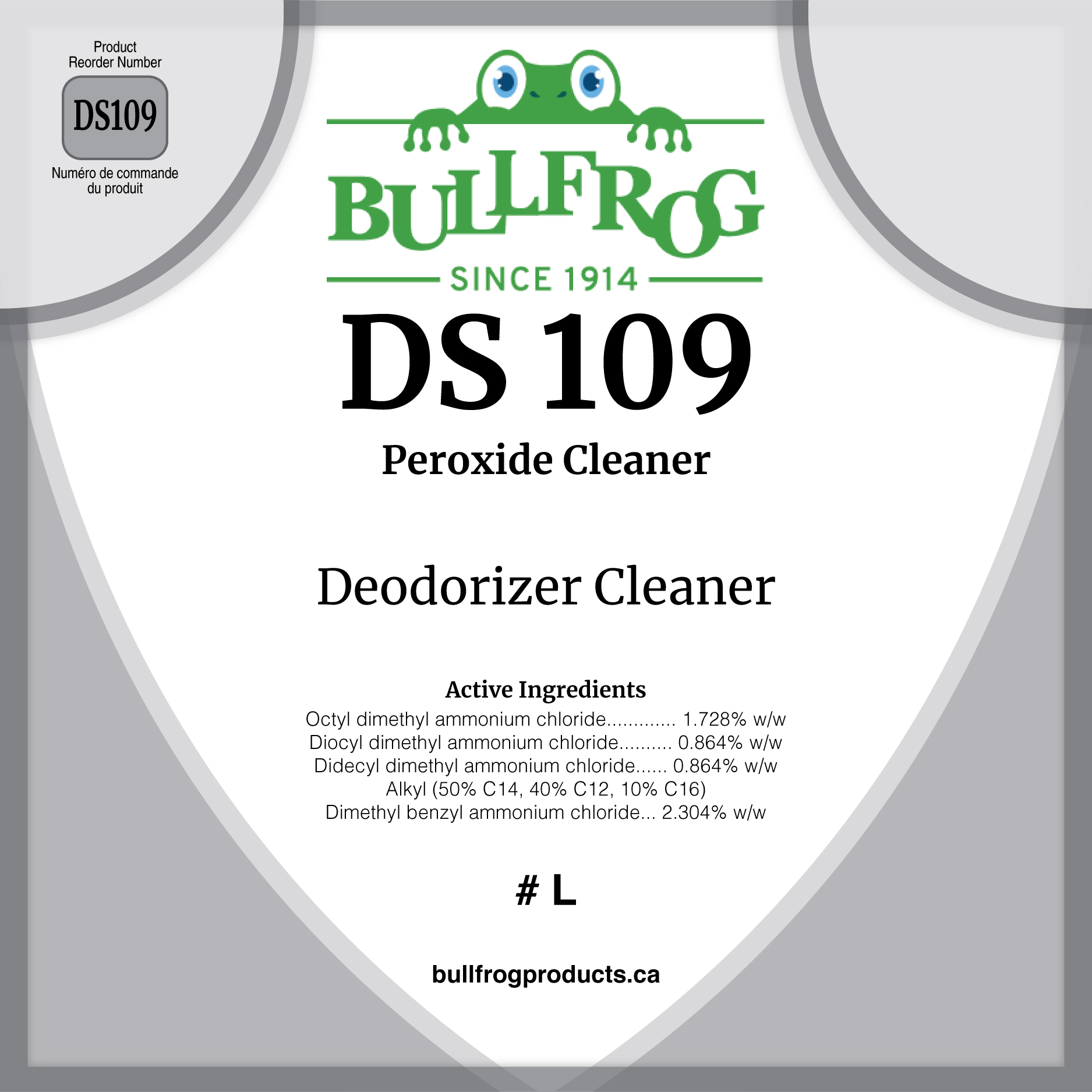 DS 109 Front Label image and 1L squeeze bottle image
